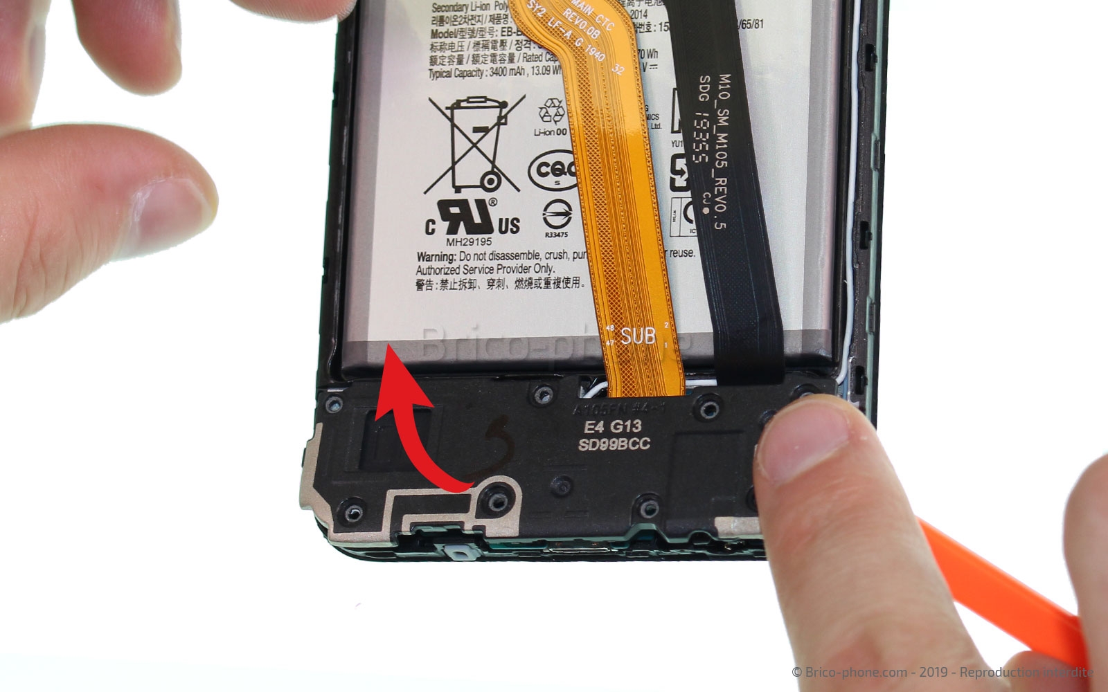 Changement du connecteur de charge  sur Galaxy A10 photo 2